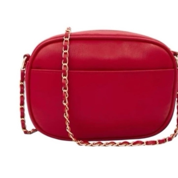Badgley Mischka Red Quilted Crossbody Bag - Picture 7 of 7